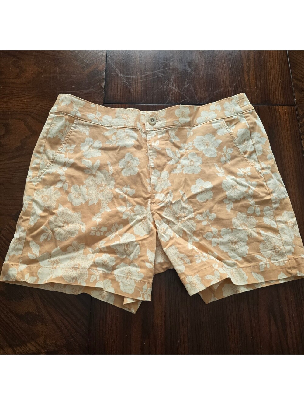 Jachs Girlfriend peach floral shorts XL tropical vibes